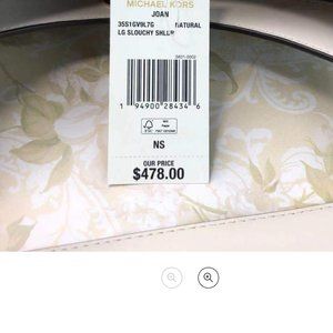 Michael Kors Large Joan 35S1GV9L3E Slouchy Shoulder Bag In NATURAL,